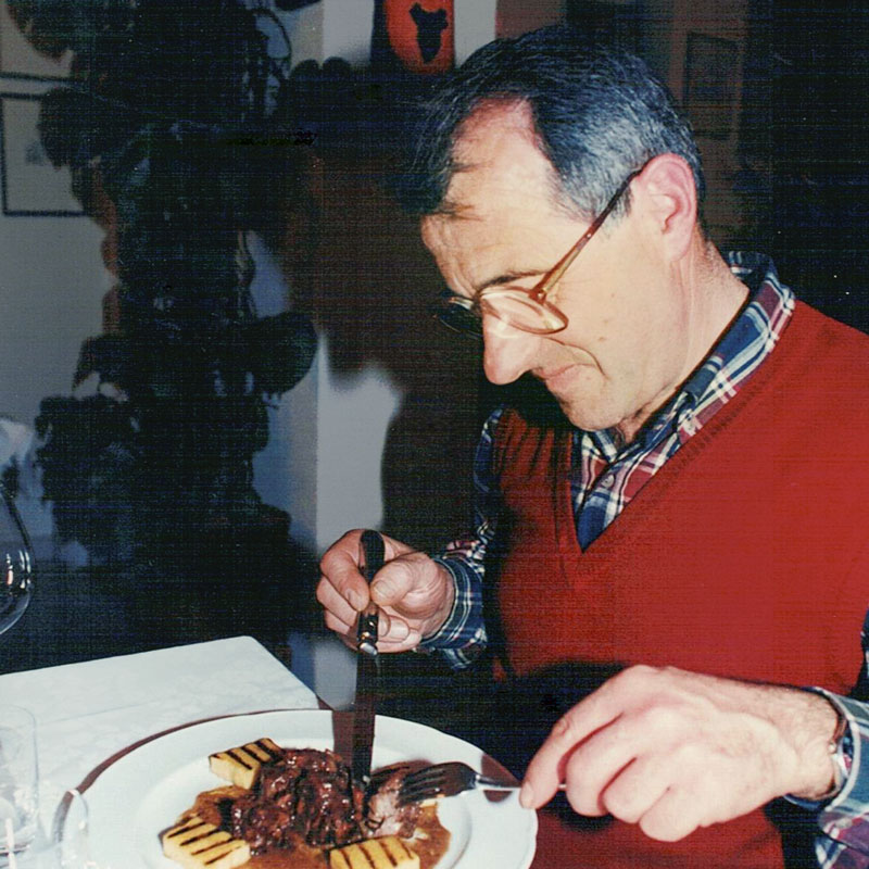 Luciano's love of food at the table
