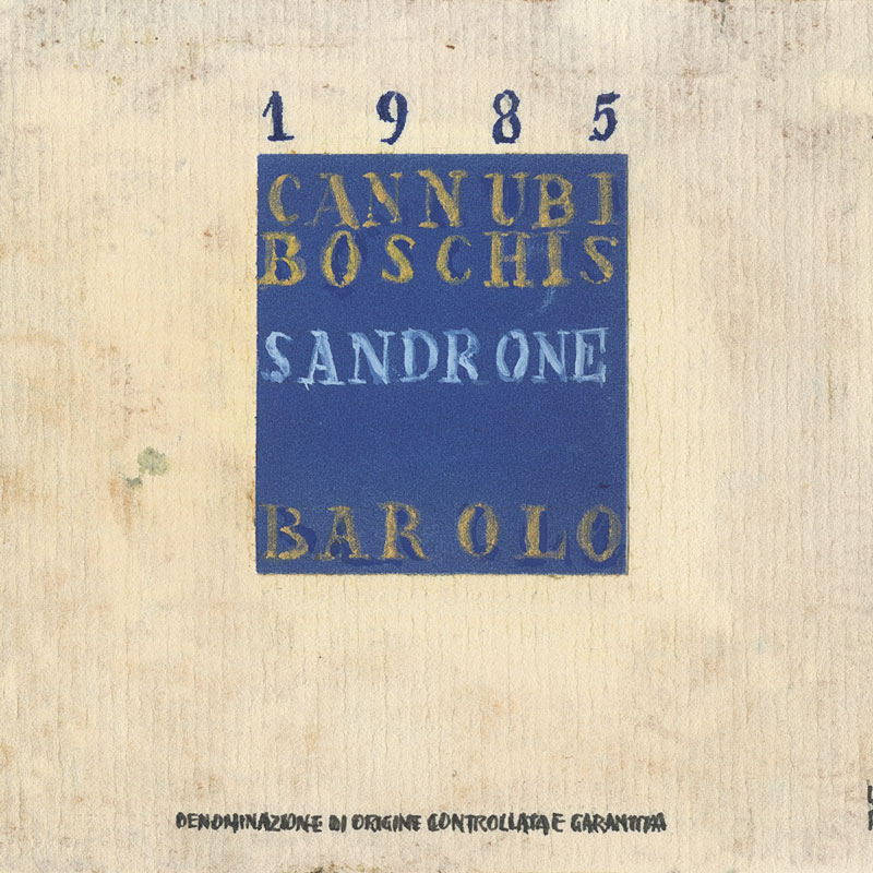 The new Sandrone wine label designed by Gabriele Cionini