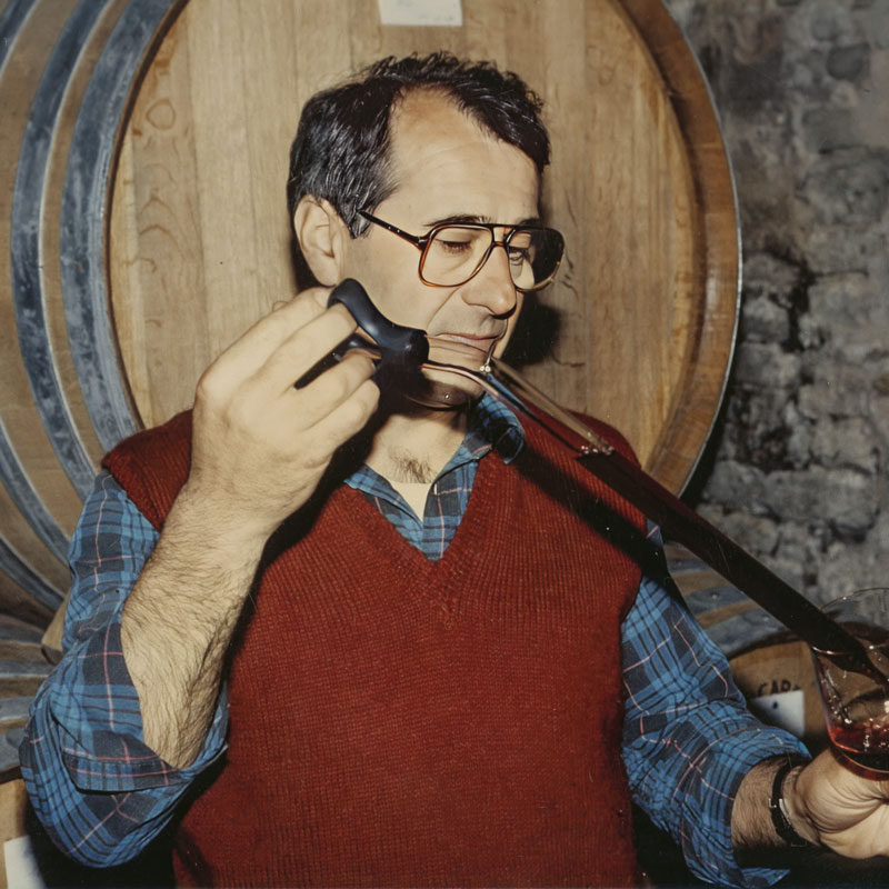 Luciano among the casks for Barolo ageing