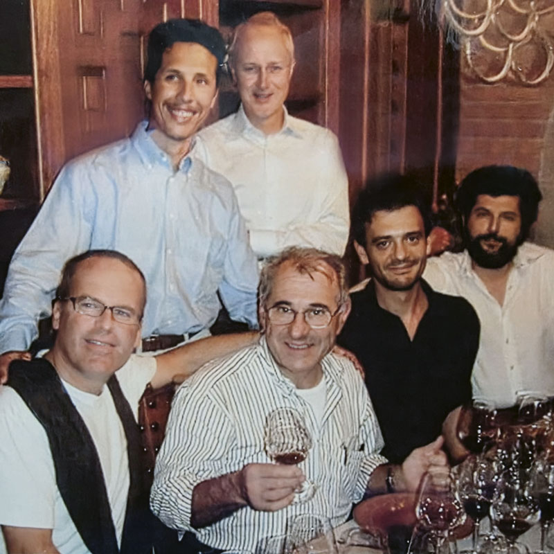 Luciano with James Suckling (first on the left) and other friends