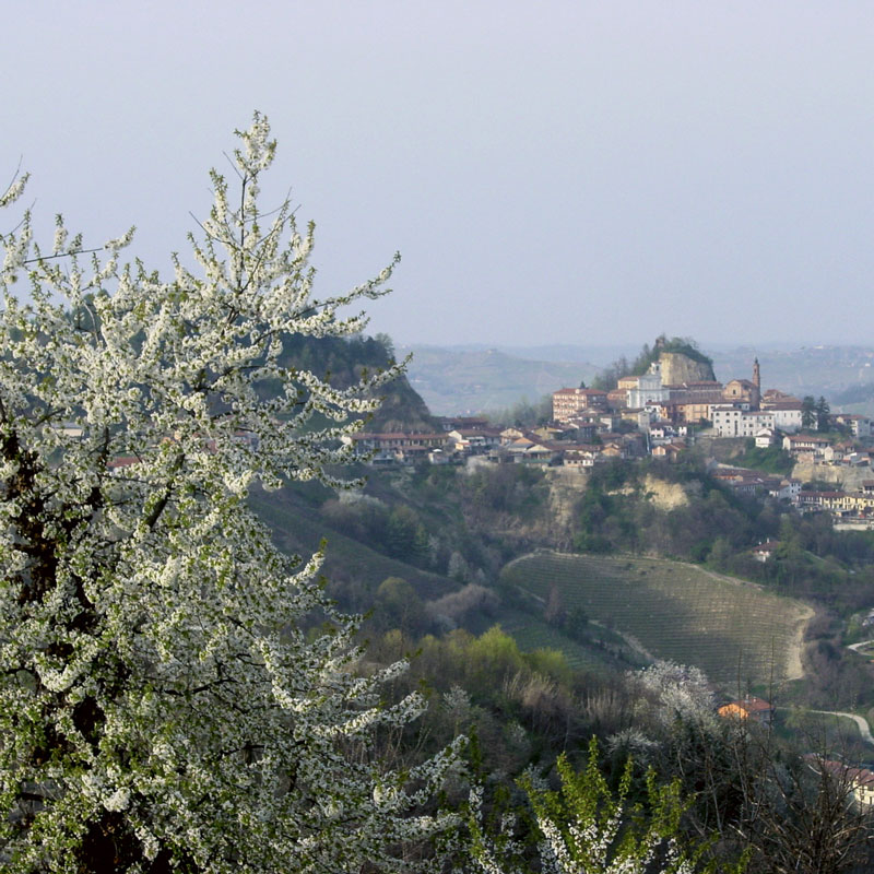 The village of Vezza d'Alba seen from Valmaggiore