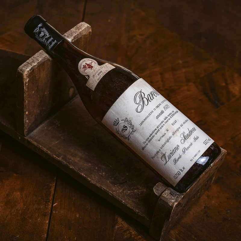 One of Luciano's first Barolo bottles, vintage 1978