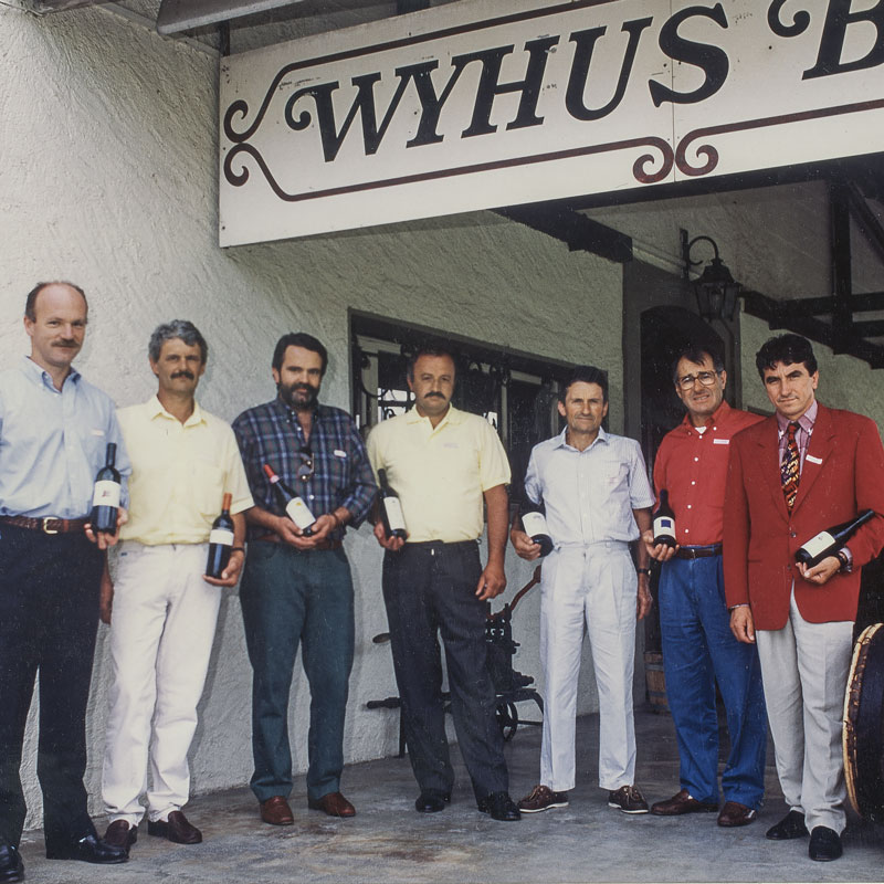 Luciano with (from left) Roberto Damonte, Giovanni Manzone, Bruno Nada, Andrea Oberto, Renato Cigliuti and Giorgio Rivetti